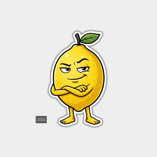 Funny Vinyl Die Cut Sticker For Adults - Cheeky Lemon