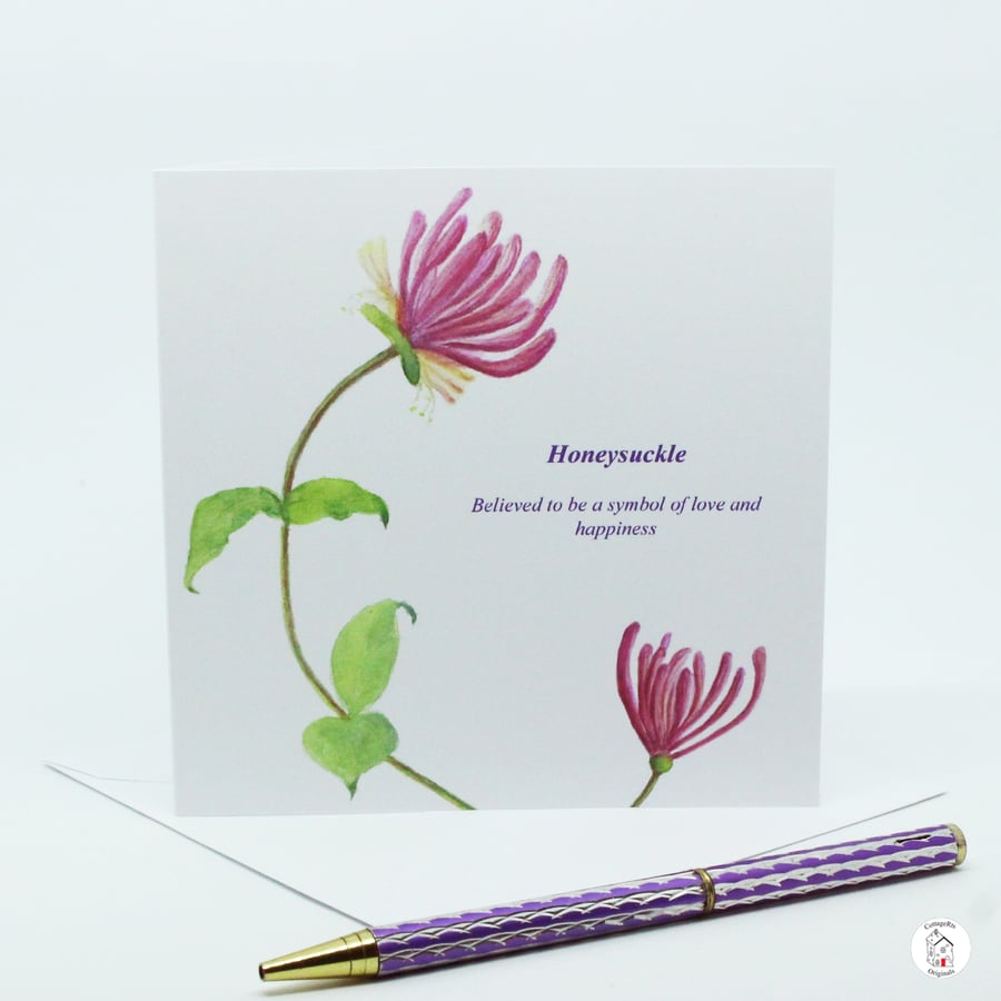 Honeysuckle Greeting Card Mothers Day Card Hand Designed By CottageRts