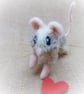 Small Valentine Gift, Wool Mouse Figurine, Felted Animal Ornament, Soft Mouse - Image 9