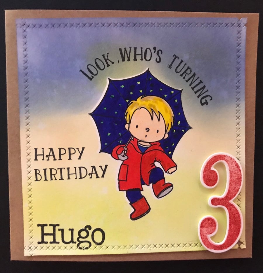 Birthday "Puddle Jumper" Children's Card 