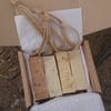 'Soap on a rope' Gift Box with four natural, plastic free, handmade soaps