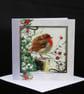 Robin on Post Christmas Card - Image 1