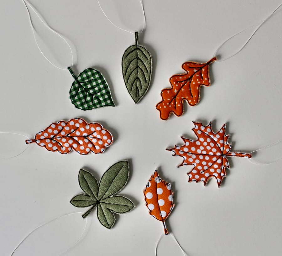Autumn Leaves - Seven Hanging Decorations