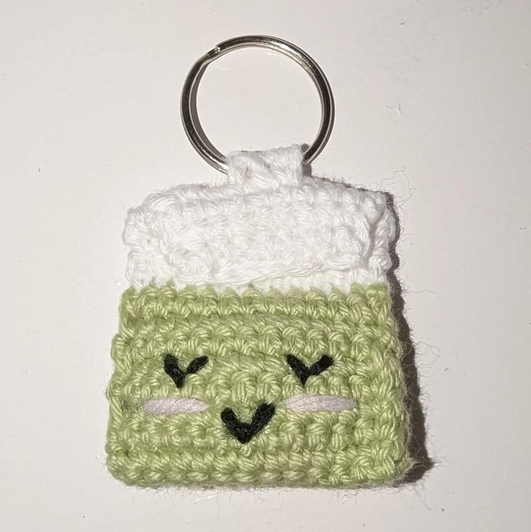 Crochet Teabag Keyring- Green Tea