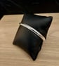 "Emerge" - Heavy Sterling Silver Torc Bangle - 53g - Made to any size - 6.5x5mm - Image 4
