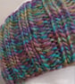 Hand Knitted pure wool chunky Headband M multi green - Image 3