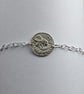 Bee Engraved Sterling Silver Coin Bracelet - Image 10