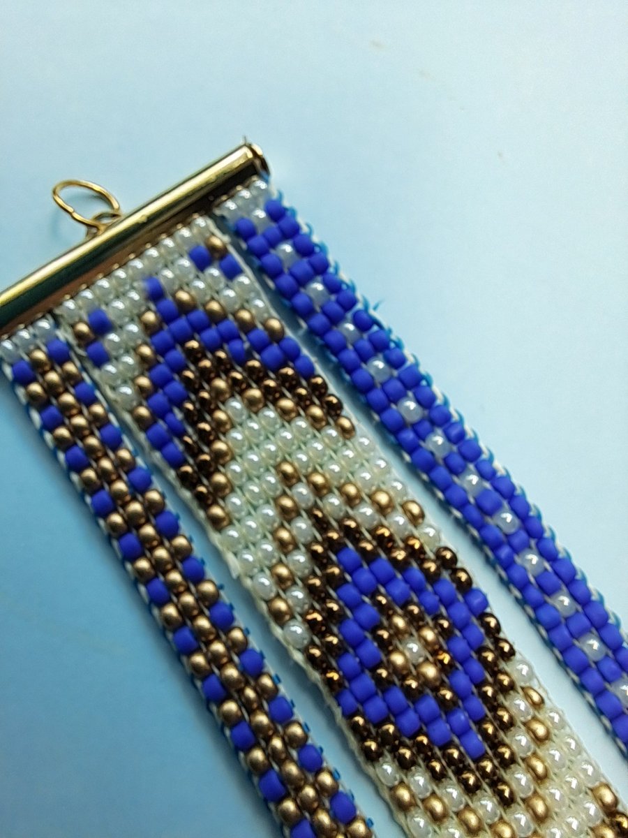 Glass beaded bracelet