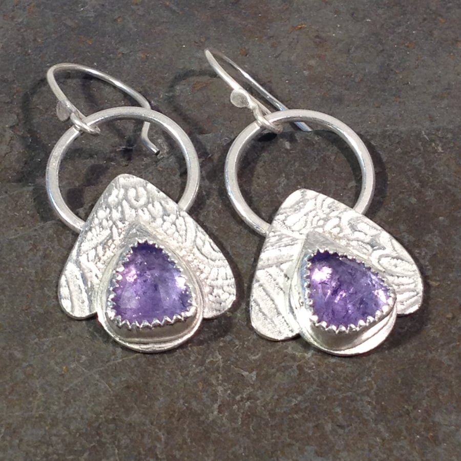 Tanzanite Bluebell earrings