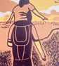 Stiperstones print, Lino print, Shropshire landscape, A3 print, unframed print - Image 2