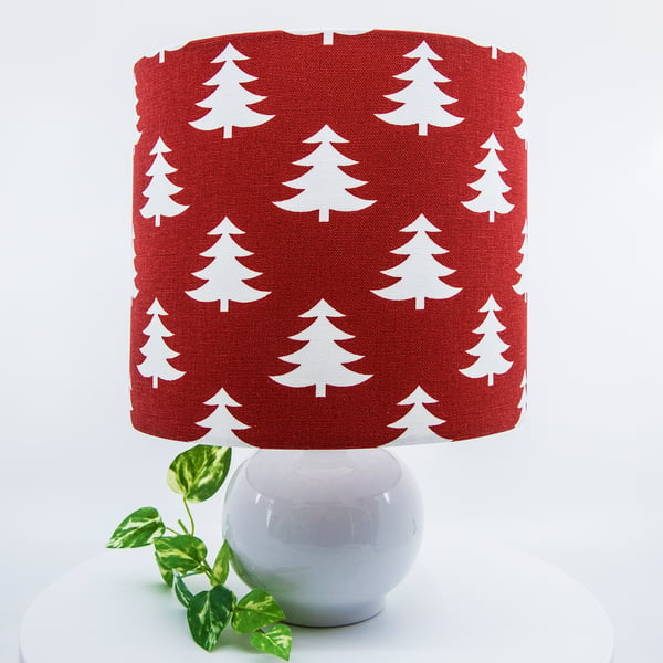 round table-lamp lampshade Xmas Christmas Scandi Scandinavian style trees