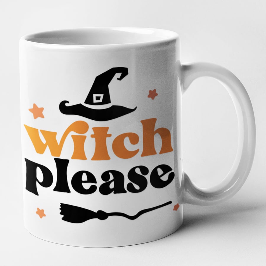 WITCH Please Mug  Funny Novelty Halloween Themed Mug