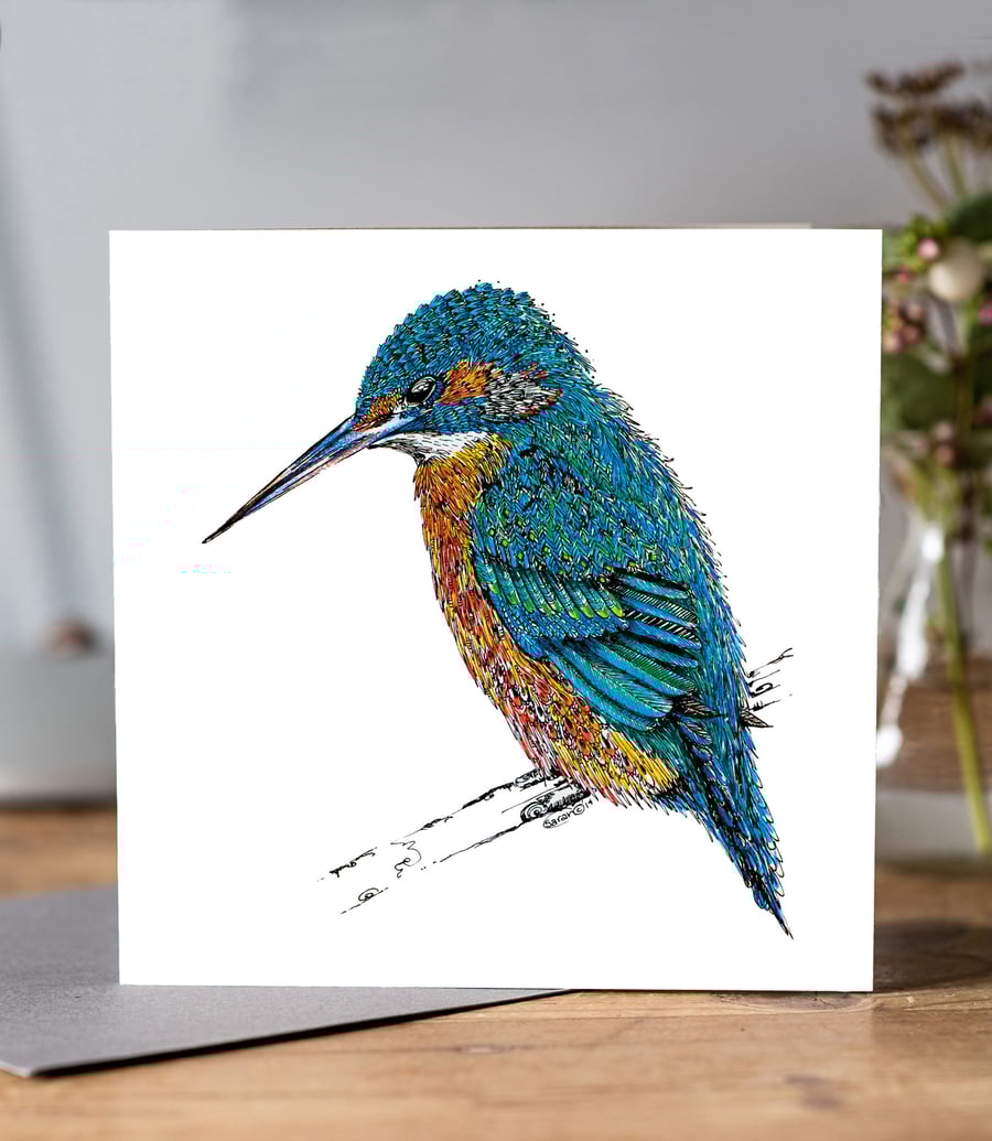 Stunningly beautiful Kingfisher Greeting card