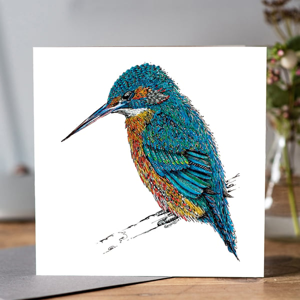 Stunningly beautiful Kingfisher Greeting card