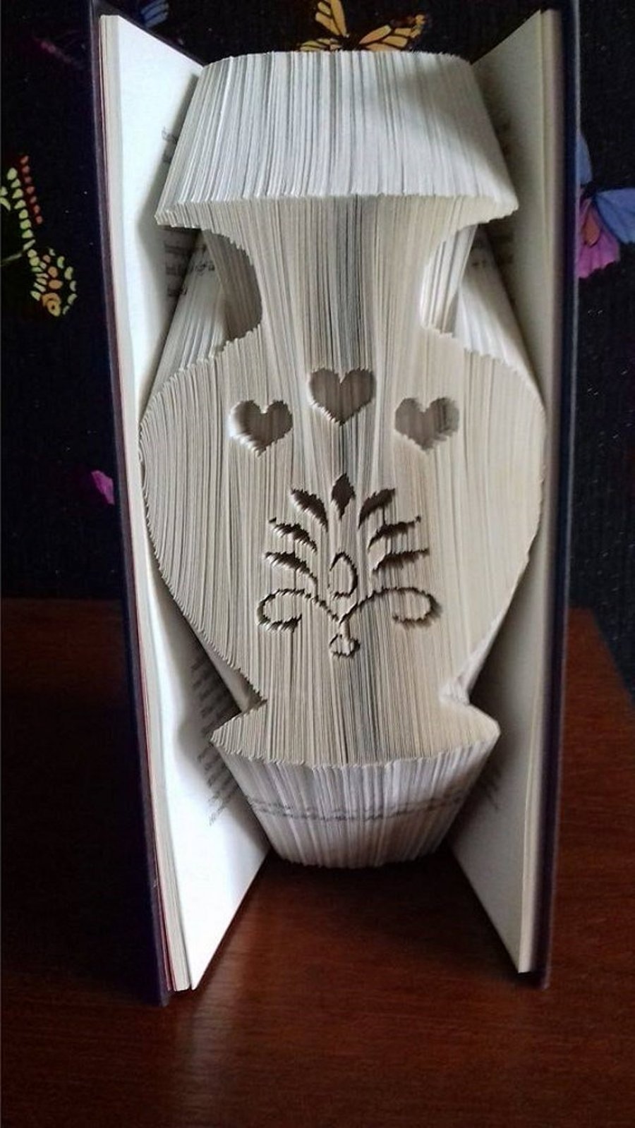 Vase with Hearts COMBI Book Folding Pattern - EMAILED PDF PATTERN