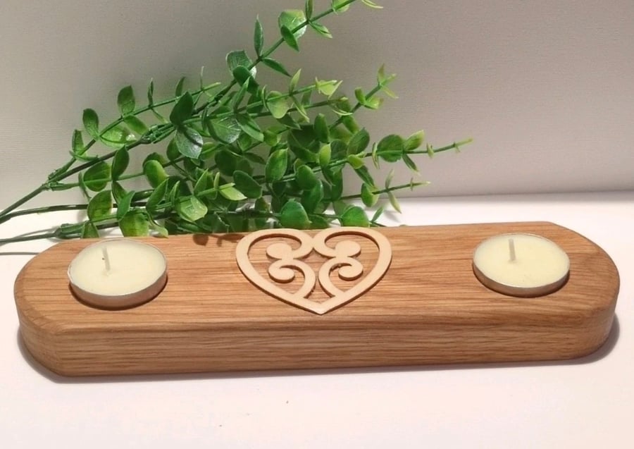 Solid Oak Tea light holder