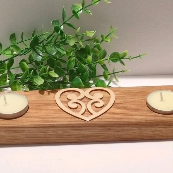 Solid Oak Tea light holder
