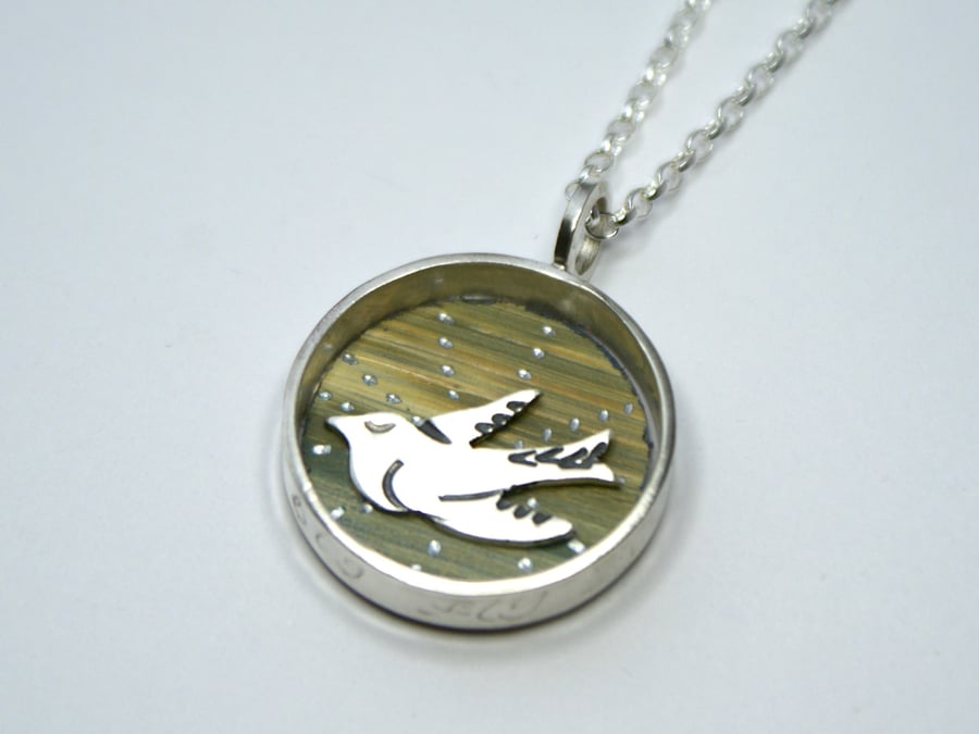 Dream big fly high bird necklace