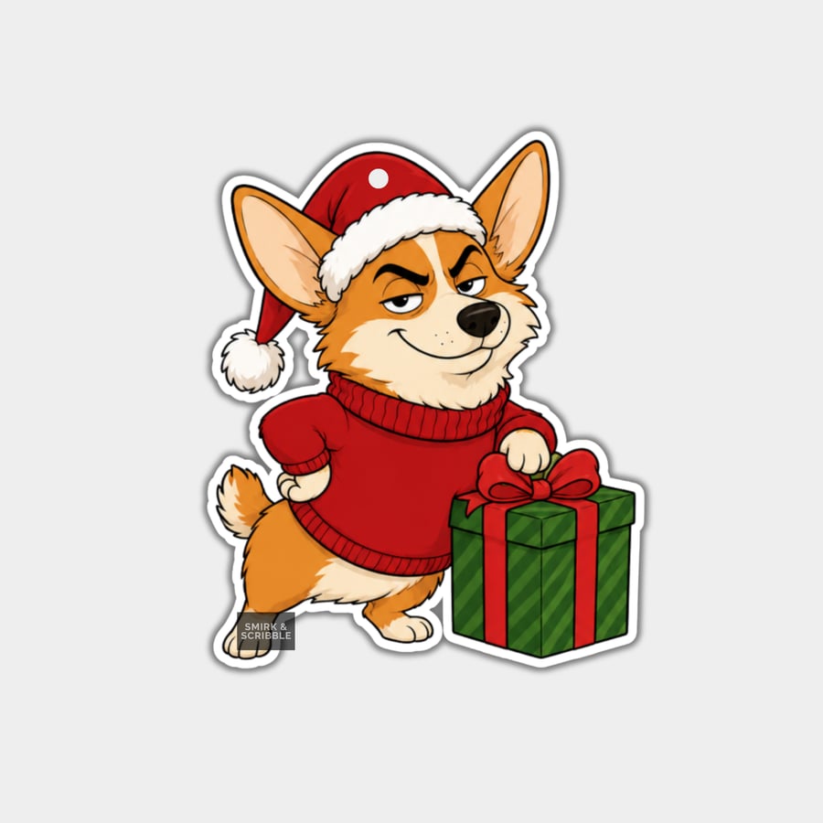 Unique Funny Christmas Gift Tags For Adults, 6pk - Cheeky Corgi