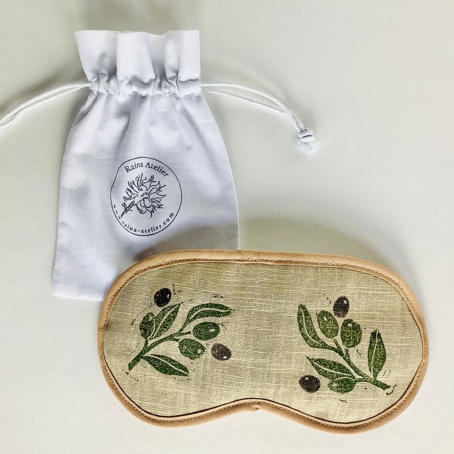 Mediterranean Olives Lavender Infused Eye Mask for Relaxation and Meditation 