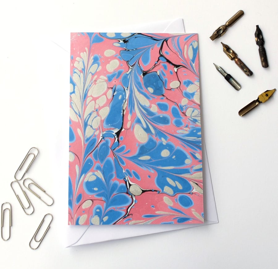 Beautiful marbled paper art greetings card pattern metallic stone pattern