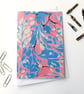 Beautiful marbled paper art greetings card pattern metallic stone pattern - Image 1