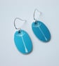 Dandelion oval earrings in teal - Image 5