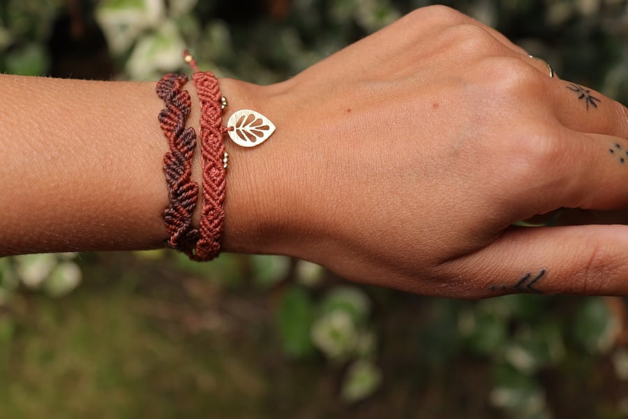 Set of two autumn bracelets Boho style 