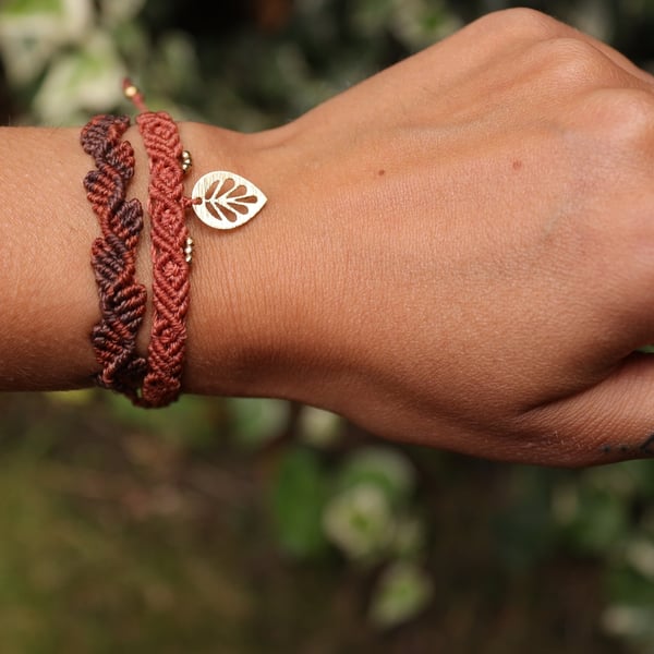 Set of two autumn bracelets Boho style 