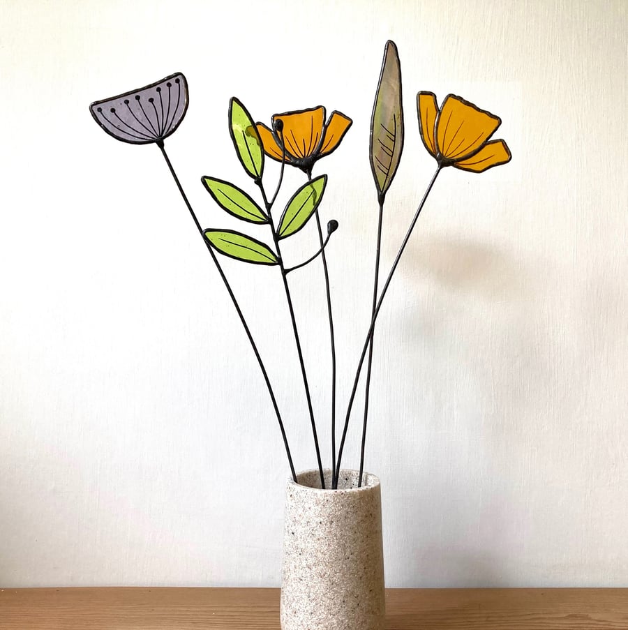 Everlasting Stained Glass Wild Flower - Bouquet - Flower Arrangements