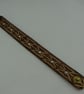 pyrographed leather bracelet featuring gate design - Image 1