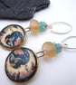 ceramic moon earrings - Image 3