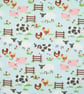 Handmade Farmyard Animals Lampshade Cream Green Blue - Image 3