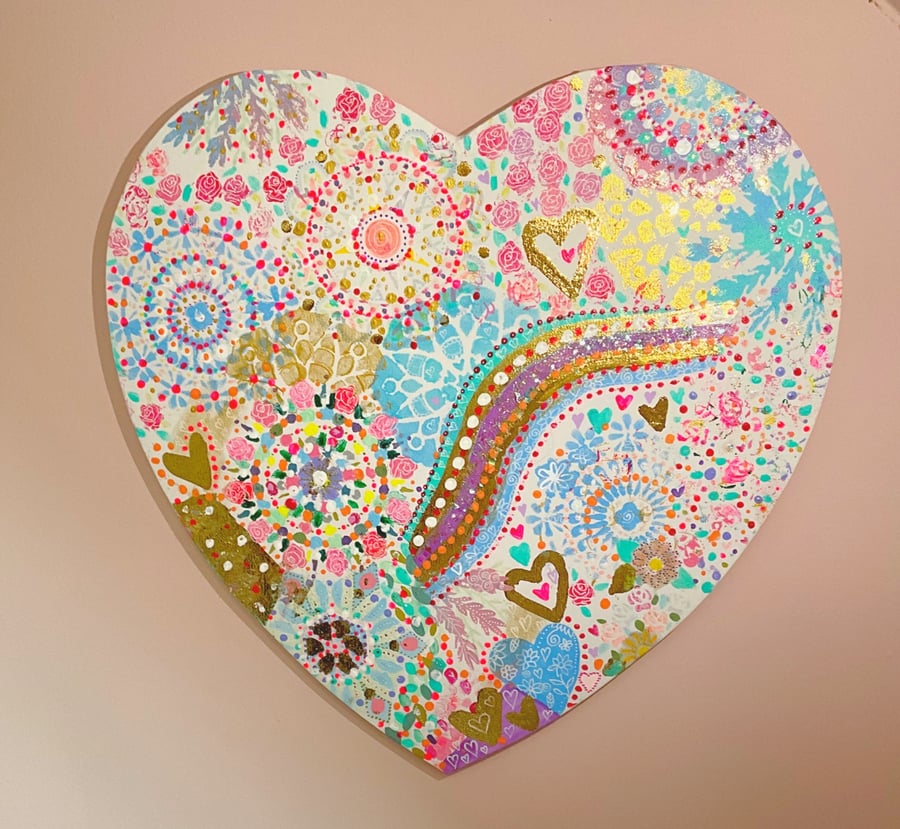 Heart Shaped Canvas - Original Art