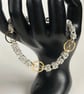 Sterling Silver Chainmaille Bracelet with 24k Gold Vermeil Infinity Symbols  - Image 6