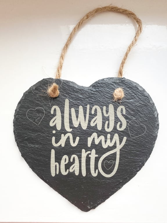 Slate Love Heart Wall Decoration