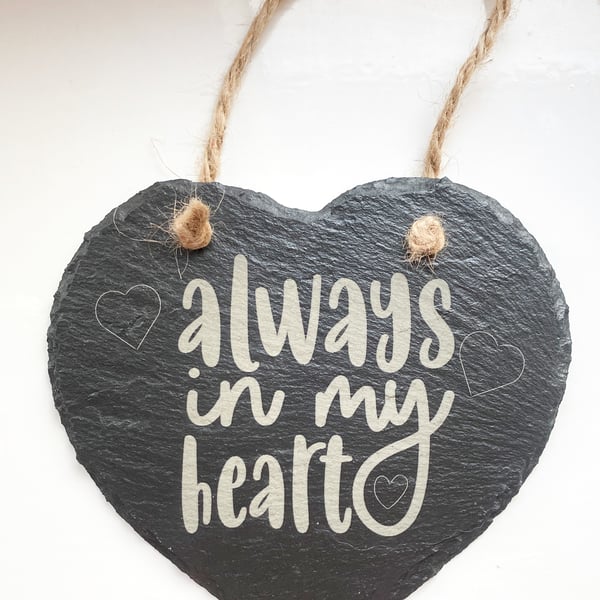 Slate Love Heart Wall Decoration