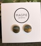 Ceramic button earrings - Goose grey - Image 2