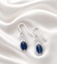 Sterling Silver Kyanite & Clear Quartz Drop Earrings – Blue Gemstone Jewellery - Image 3