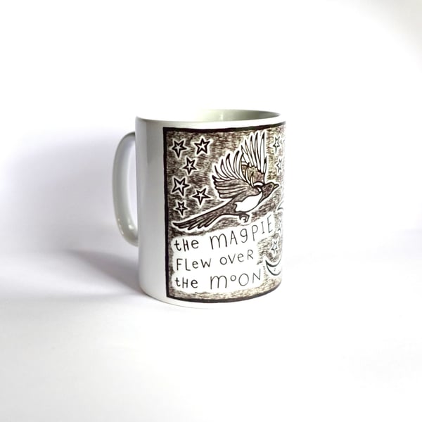 Magpie Moon Mug - READY TO SHIP