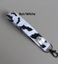 Handmade Halloween Spooky Wristlet Keychain, Spooky Goth Fabric Key Fob - Image 6