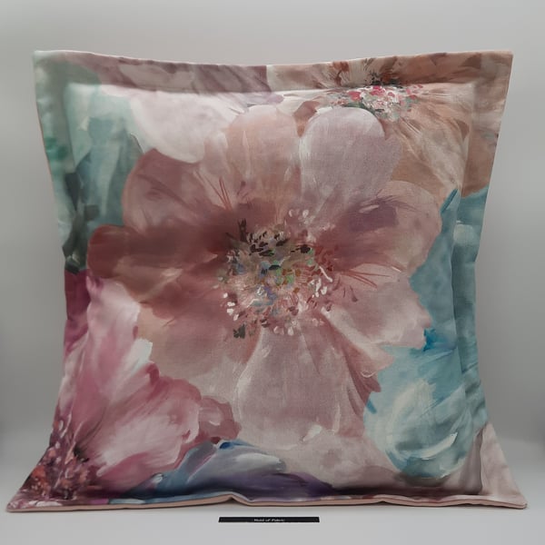 Dusky pink flower 18" cushion cover.