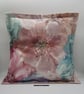Dusky pink flower 18" cushion cover. - Image 1