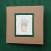 Christmas card - Snowdrops - Original drawing - Recycled - Free gift tag!