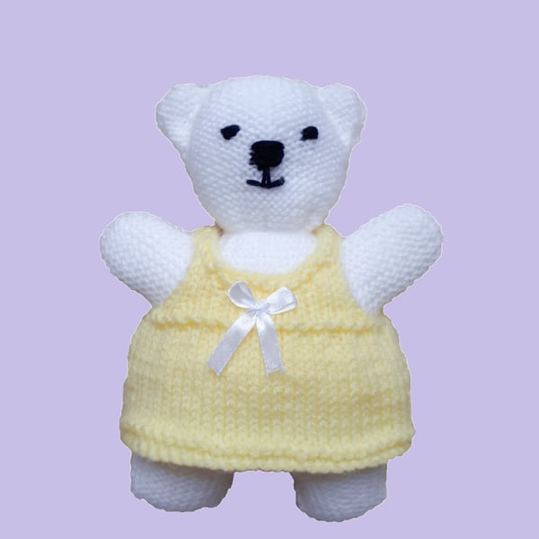 KNITTING PATTERN PDF Little White Teddy Bear