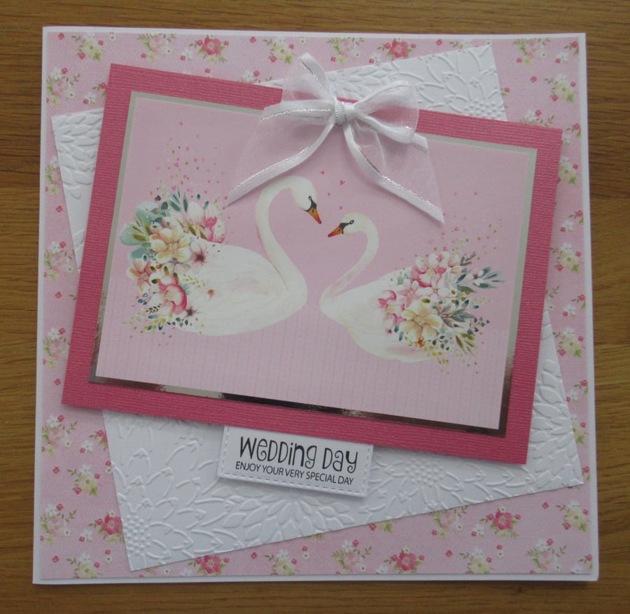 A Pair of Swans - Large Wedding Card