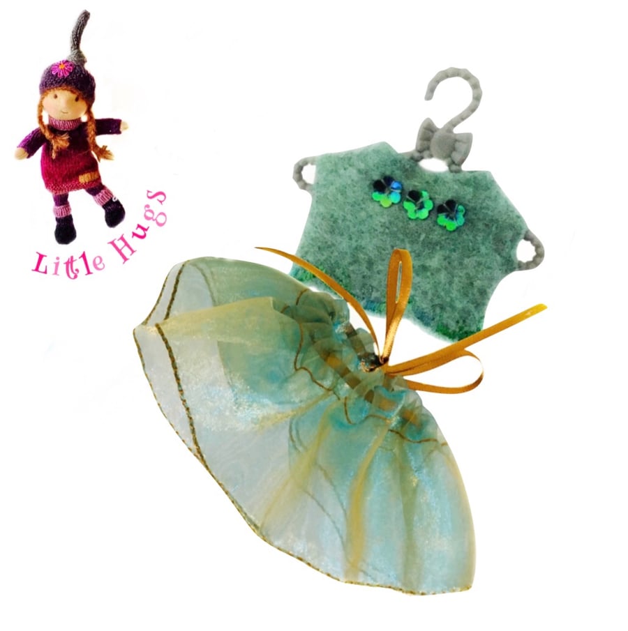 Reserved for Kat Little Hugs’ Turquoise and Gold Party Outfit