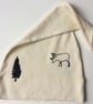 Reindeer  Babies and children organic cotton printed one off knot hat  - Image 1