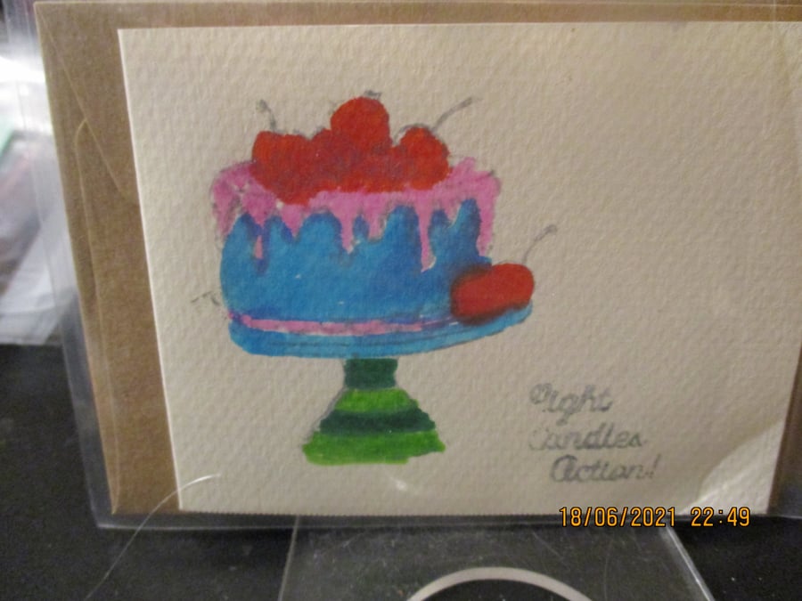 Lights Candles Action!  Cake Card