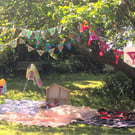 Lacy Crochet Rainbow Bunting Pattern by Email